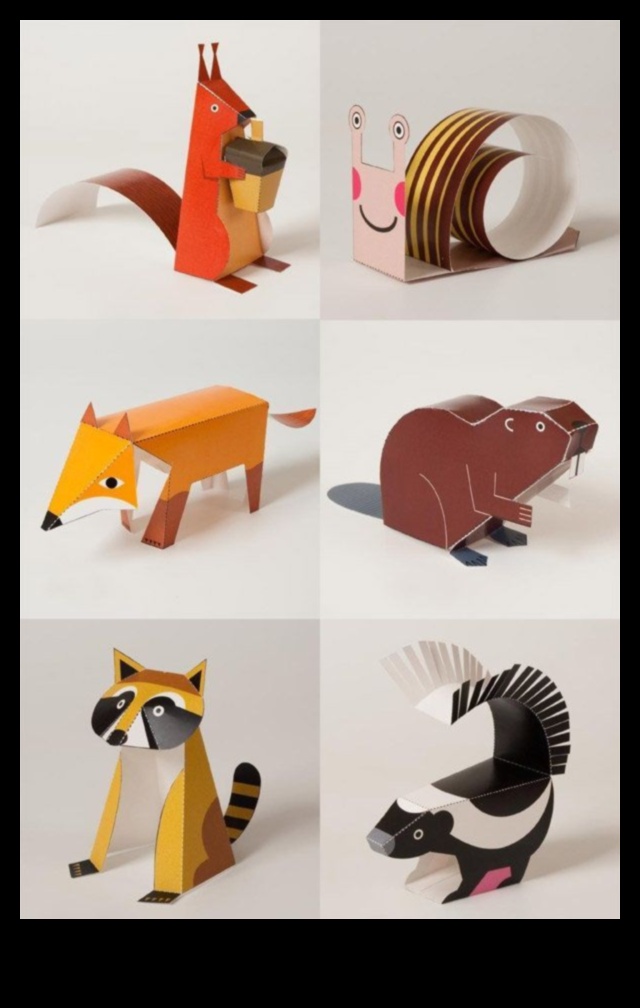 İlginç Papercraft yaratıkları: yaratıcı karakterlerin hazırlanması